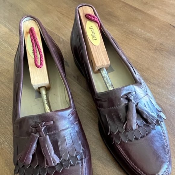 VTG Stacy Adams Mens Leather Kilt Tassel Dress Shoes‎ Size 9 Med M Maroon Red main image 5